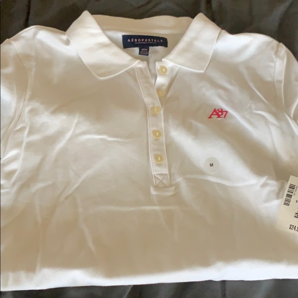 Aeropostale white polo shirt